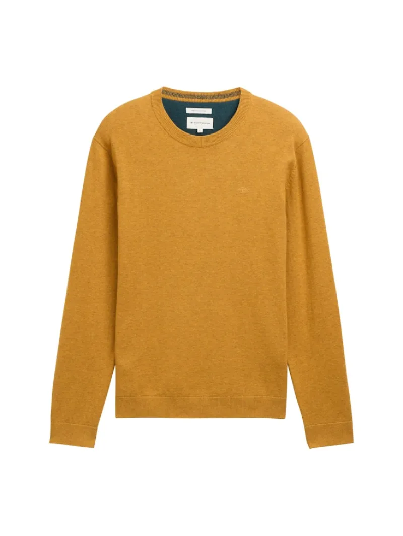 Tom Tailor Pullover & Sweatshirts|Big Boys*Basic Strickpullover aus Baumwolle mustard melange