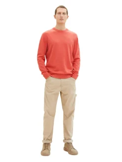 Tom Tailor Pullover & Sweatshirts|Big Boys*Basic Strickpullover aus Baumwolle soft red melange