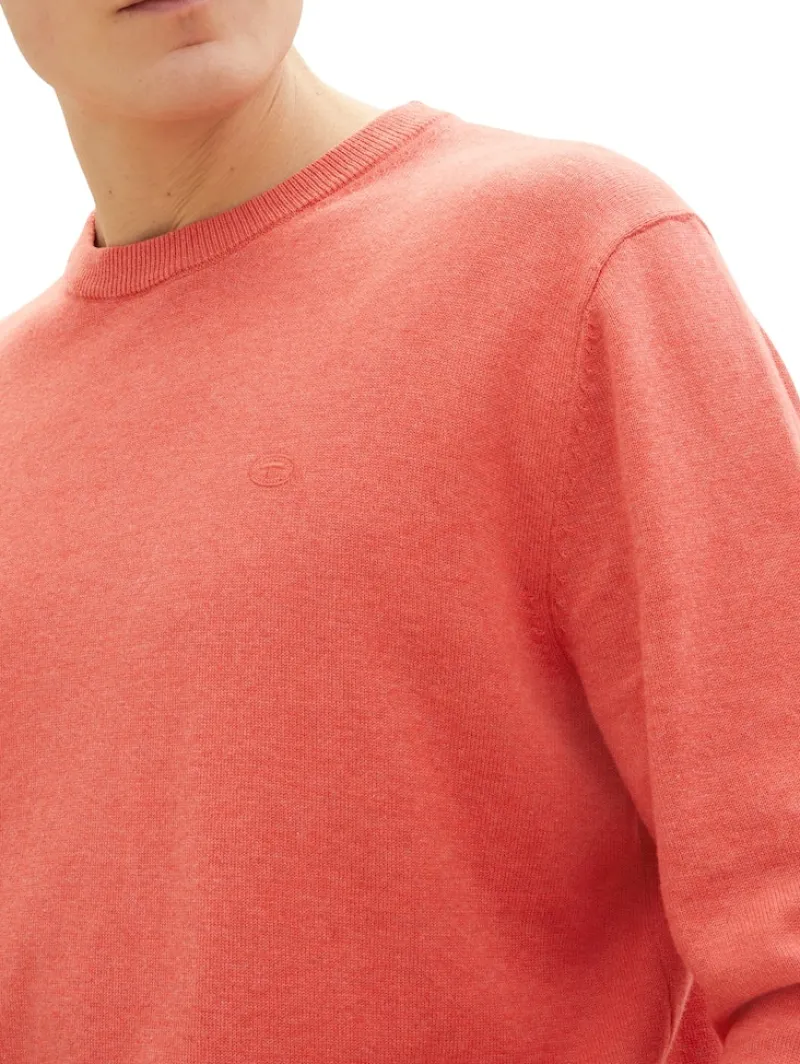 Tom Tailor Pullover & Sweatshirts|Big Boys*Basic Strickpullover aus Baumwolle soft red melange