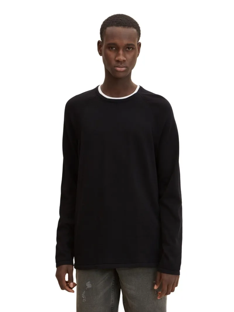 Tom Tailor Denim Pullover & Sweatshirts*Basic Strickpullover Black