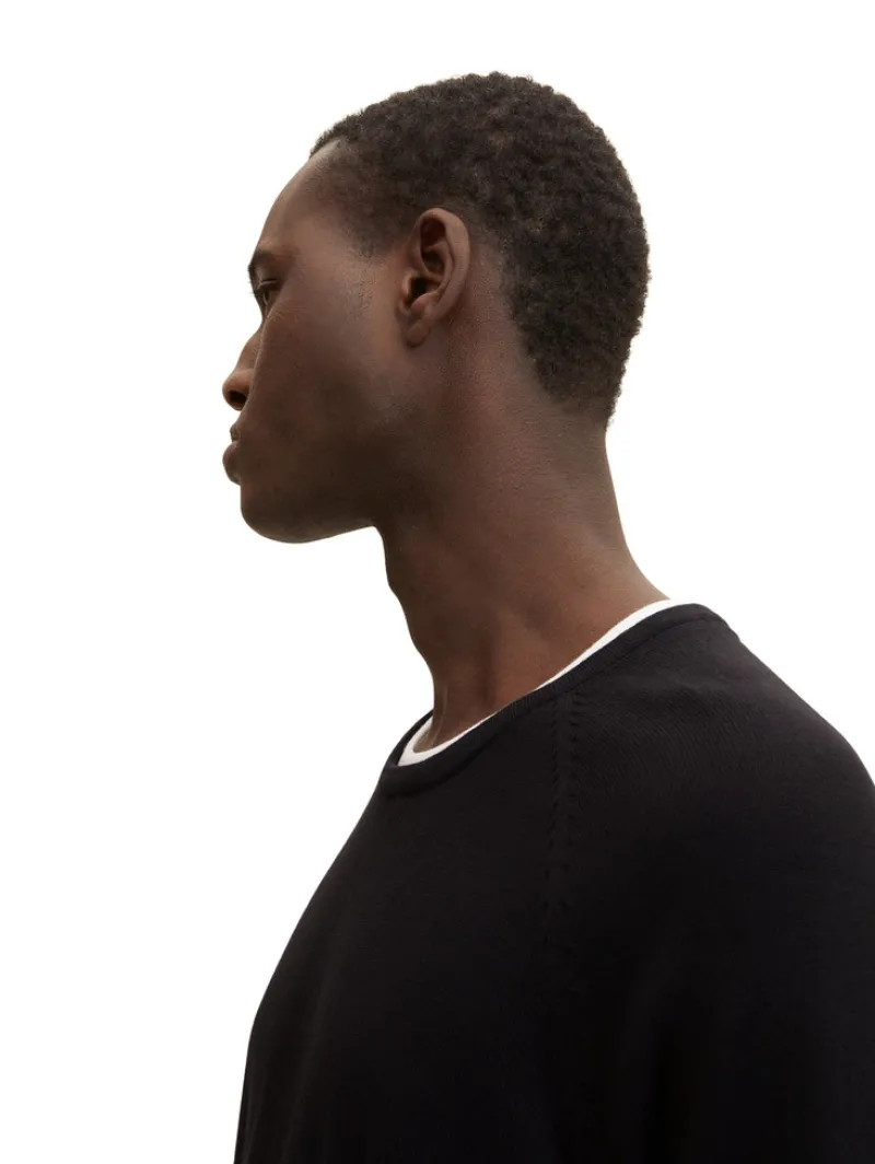 Tom Tailor Denim Pullover & Sweatshirts*Basic Strickpullover Black