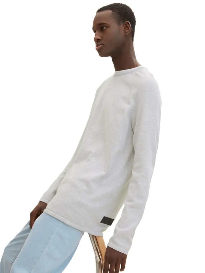 Tom Tailor Denim Pullover & Sweatshirts*Basic Strickpullover light stone grey melange