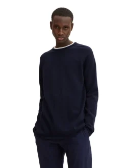 Tom Tailor Denim Pullover & Sweatshirts*Basic Strickpullover sky captain blue