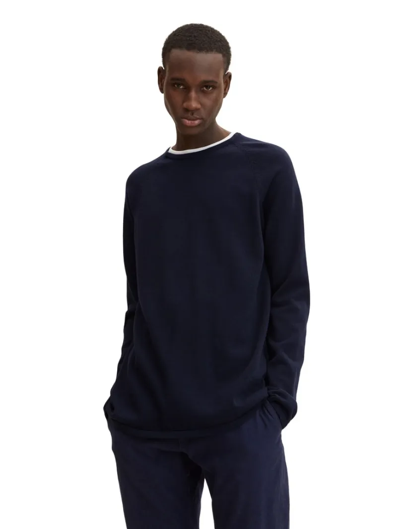 Tom Tailor Denim Pullover & Sweatshirts*Basic Strickpullover sky captain blue