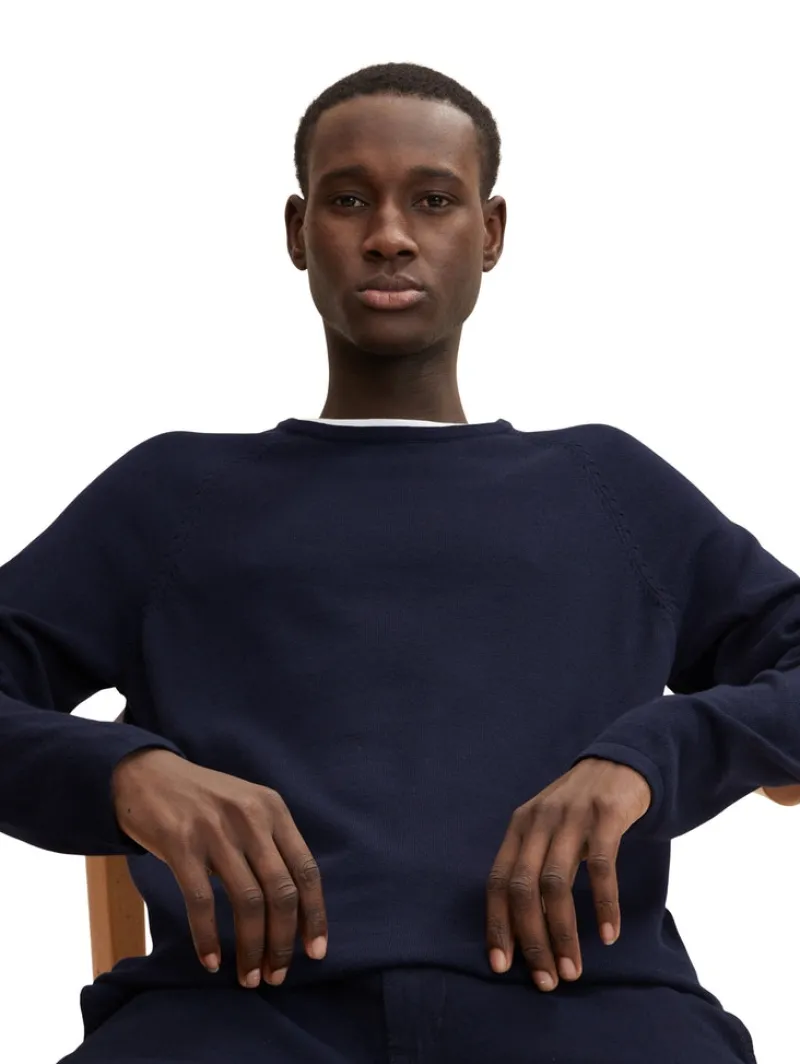 Tom Tailor Denim Pullover & Sweatshirts*Basic Strickpullover sky captain blue