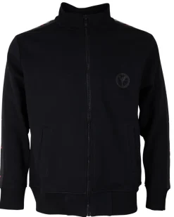 Carlo Colucci Pullover & Sweatshirts*Basic Sweatjacke Schwarz