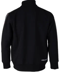 Carlo Colucci Pullover & Sweatshirts*Basic Sweatjacke Schwarz