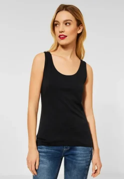 Street One Shirts*Basic Top in Unifarbe Black