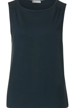 Street One Shirts*Basic Top in Unifarbe cool vintage green