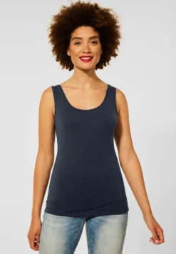 Street One Shirts*Basic Top in Unifarbe deep blue