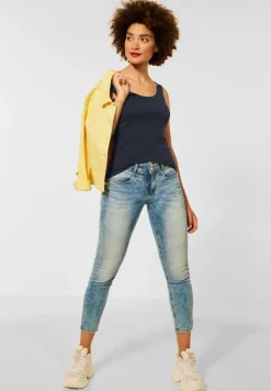 Street One Shirts*Basic Top in Unifarbe deep blue