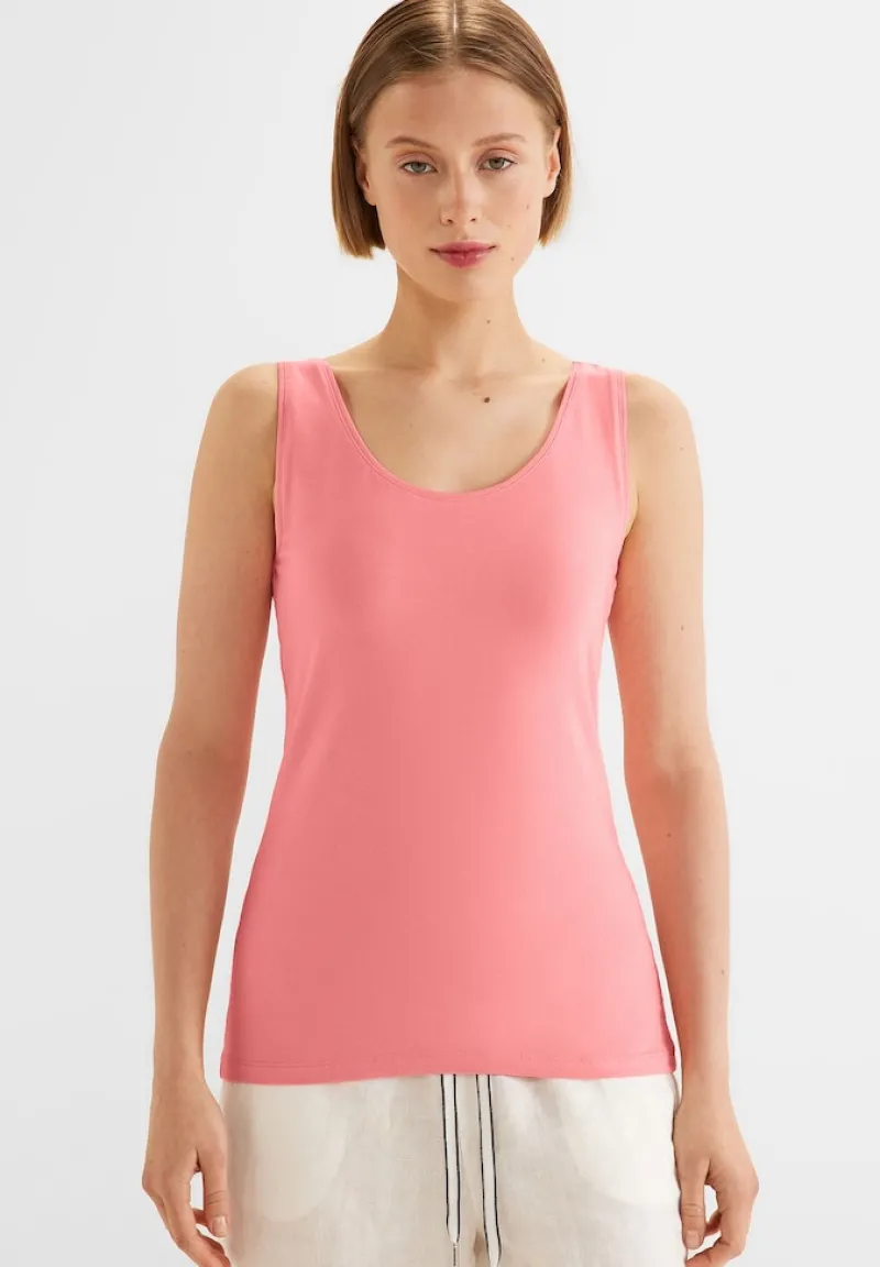 Street One Shirts*Basic Top in Unifarbe strong berry shake