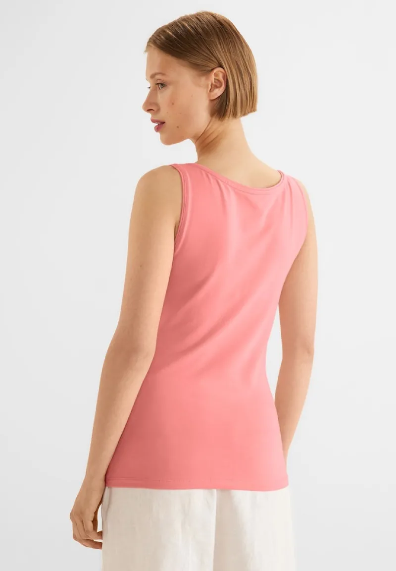 Street One Shirts*Basic Top in Unifarbe strong berry shake