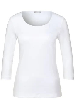 Street One Shirts*Basic T-Shirt mit 3/4 Arm white