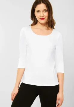 Street One Shirts*Basic T-Shirt mit 3/4 Arm white