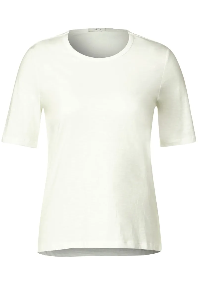 Cecil Shirts*Basic T-Shirt vanilla white