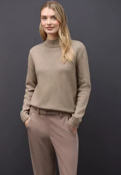 Street One Pullover & Sweatshirts*Basic Turtleneck Pullover mocha glow mel.