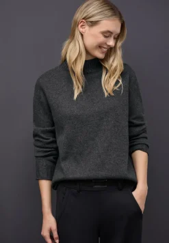 Street One Pullover & Sweatshirts*Basic Turtleneck Pullover gravel grey mel.