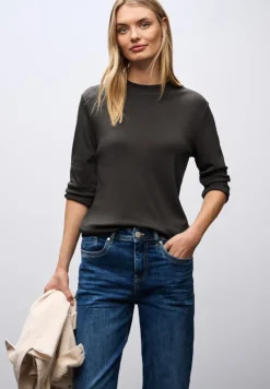 Street One Shirts*Basic Turtleneck Shirt darkest brown