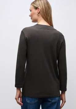 Street One Shirts*Basic Turtleneck Shirt darkest brown