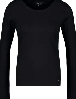 Monari Shirts*Basic-Shirt aus Pima-Baumwolle Schwarz