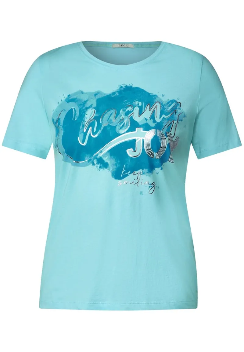 Cecil Shirts*Basicshirt mit Frontprint clary mint