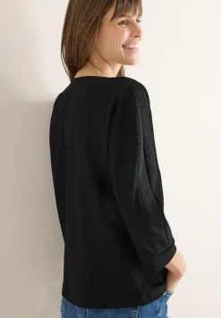 Cecil Shirts*Batwing Shirt mit Tape Black