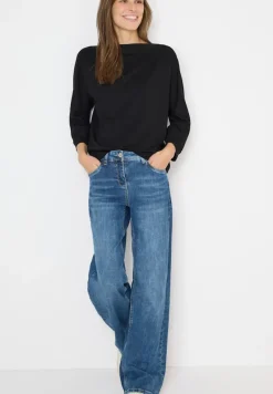 Cecil Shirts*Batwing Shirt mit Tape Black