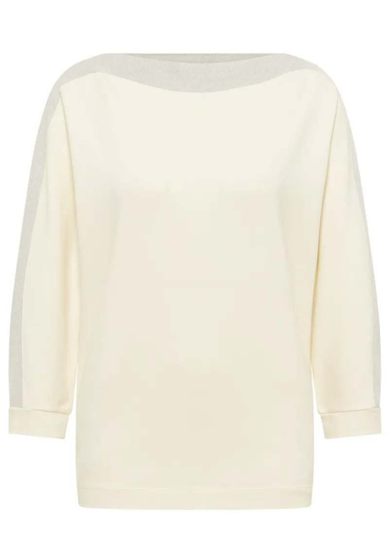 Cecil Shirts*Batwing Shirt mit Tape creamy white