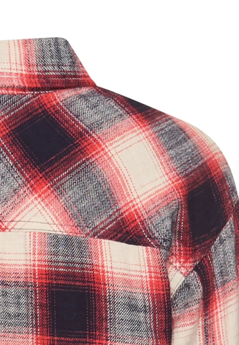 Camel Active Blusen*Baumwollbluse mit Brusttasche flame check