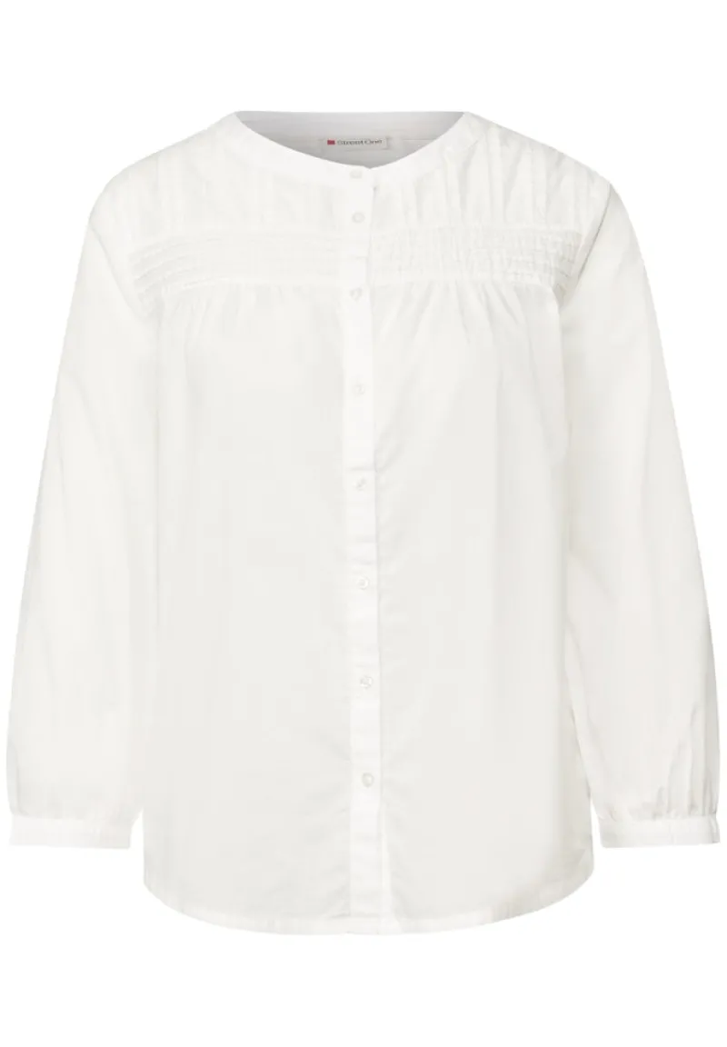 Street One Blusen*Baumwollbluse mit Details off white