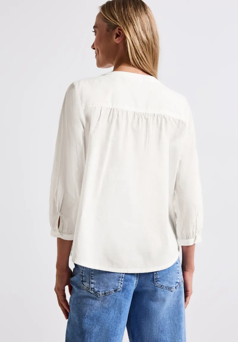 Street One Blusen*Baumwollbluse mit Details off white