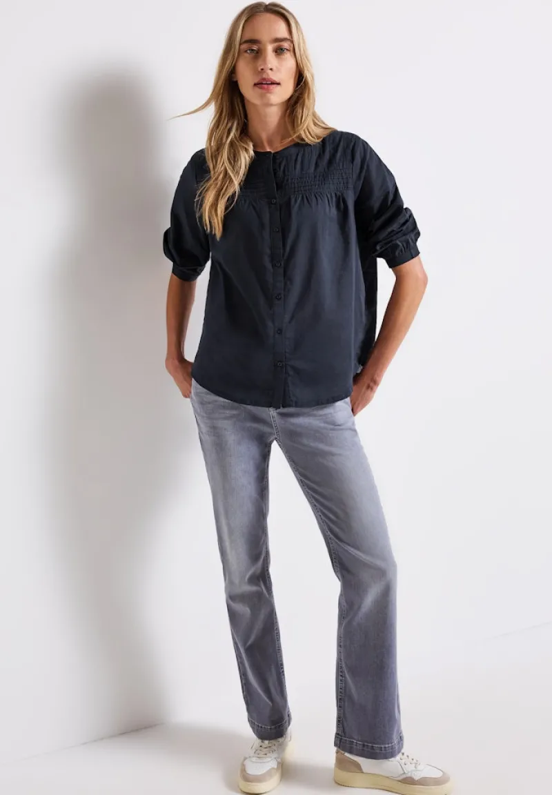 Street One Blusen*Baumwollbluse mit Details deepwater blue