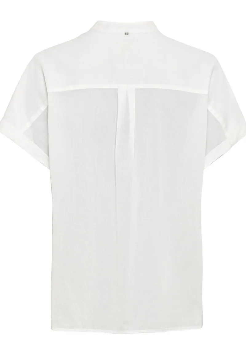 Camel Active Blusen*Baumwollbluse mit Stehkragen milk white