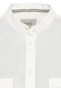 Camel Active Blusen*Baumwollbluse mit Stehkragen milk white