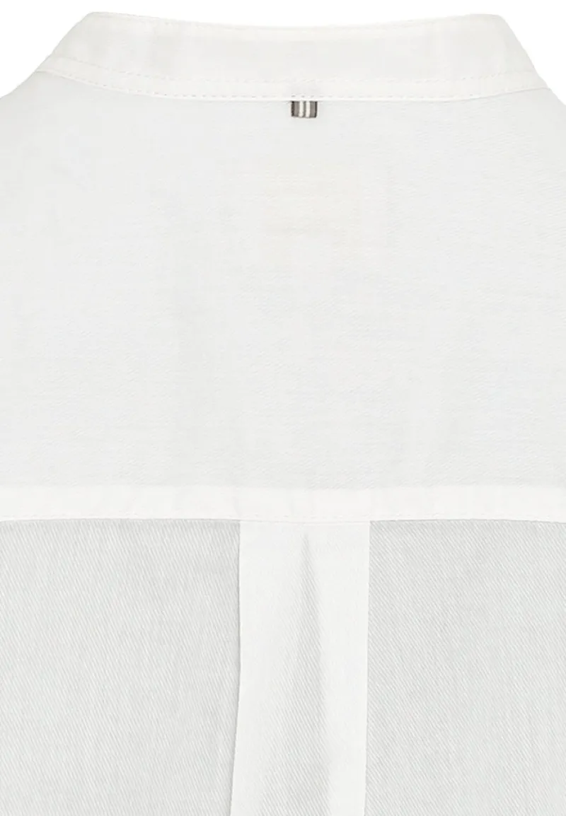 Camel Active Blusen*Baumwollbluse mit Stehkragen milk white