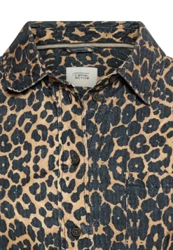 Camel Active Kleider*Baumwollkleid mit Bindegürtel leo aop