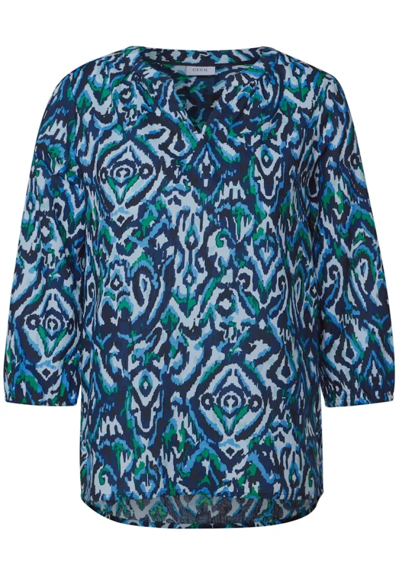 Cecil Blusen*Bedruckte Baumwollbluse universal blue