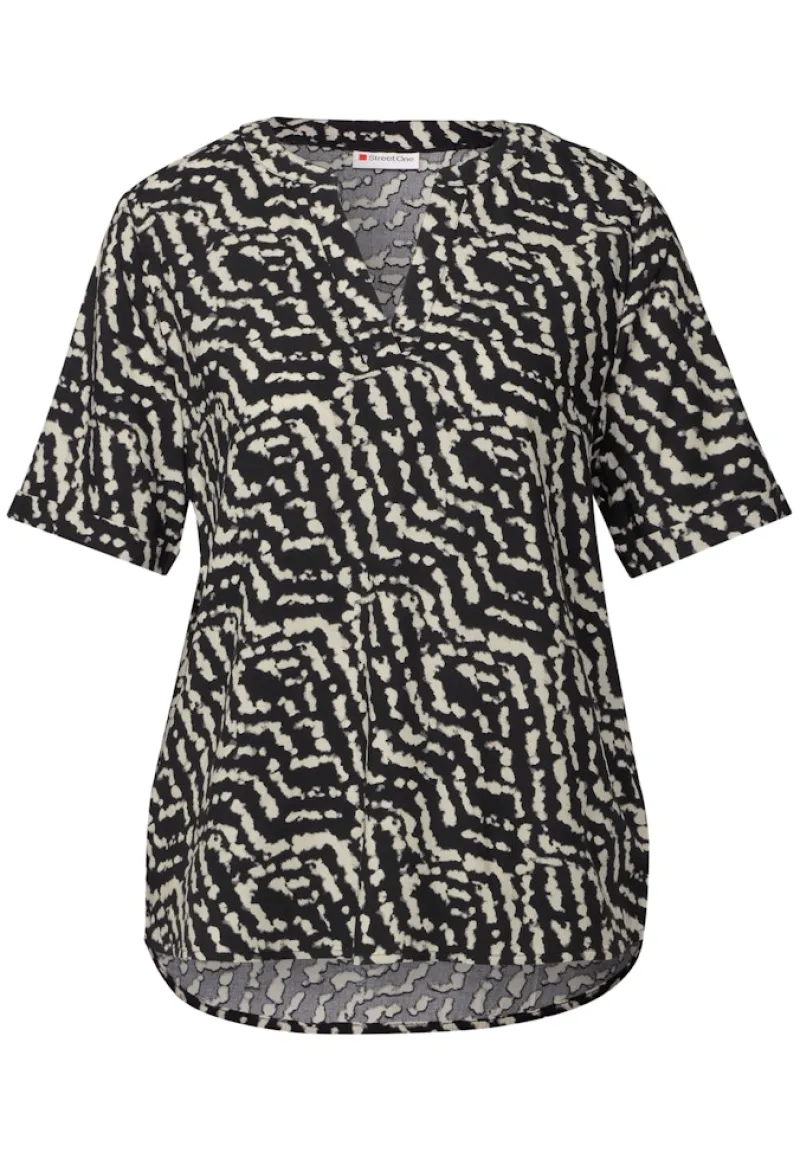 Street One Blusen*Bedruckte Bluse Black