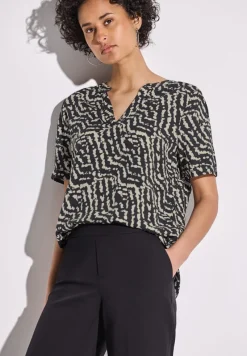 Street One Blusen*Bedruckte Bluse Black