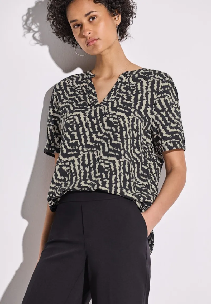 Street One Blusen*Bedruckte Bluse Black