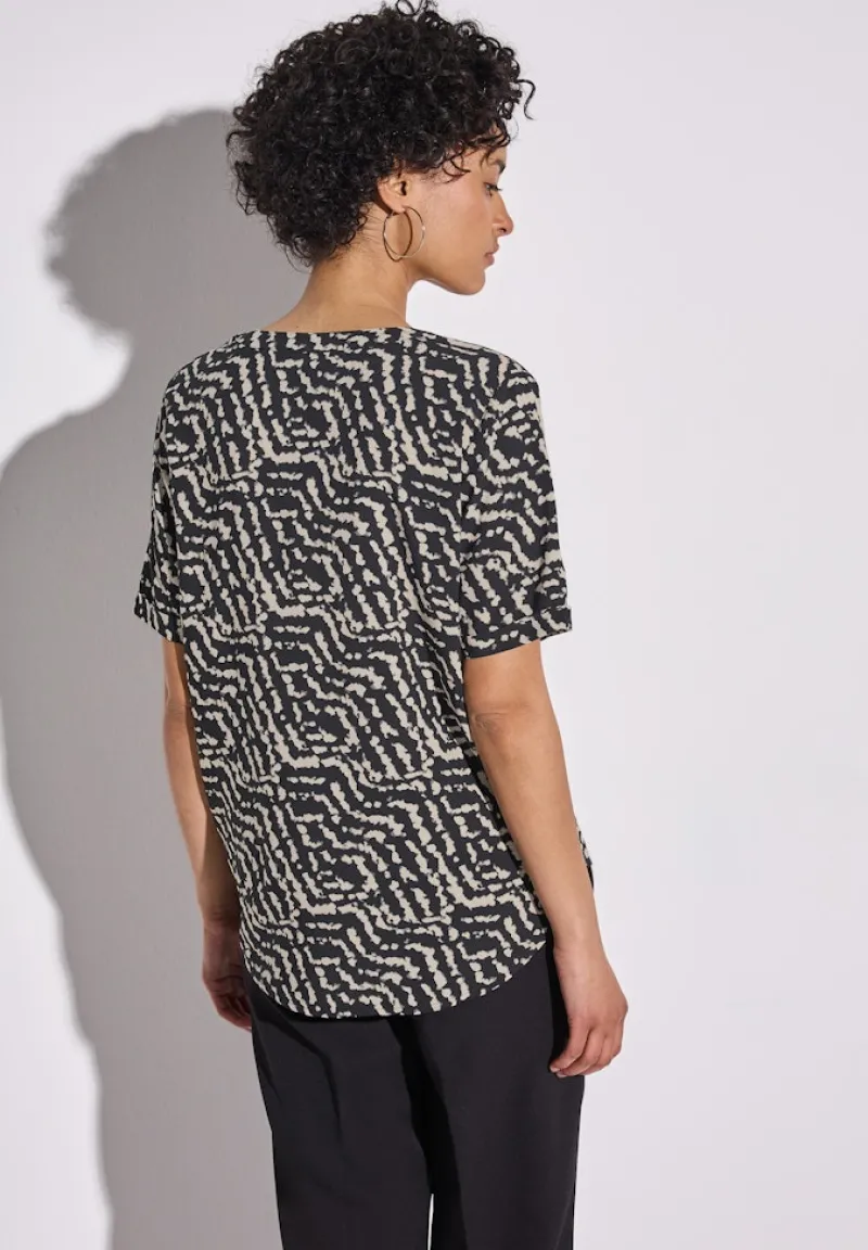 Street One Blusen*Bedruckte Bluse Black