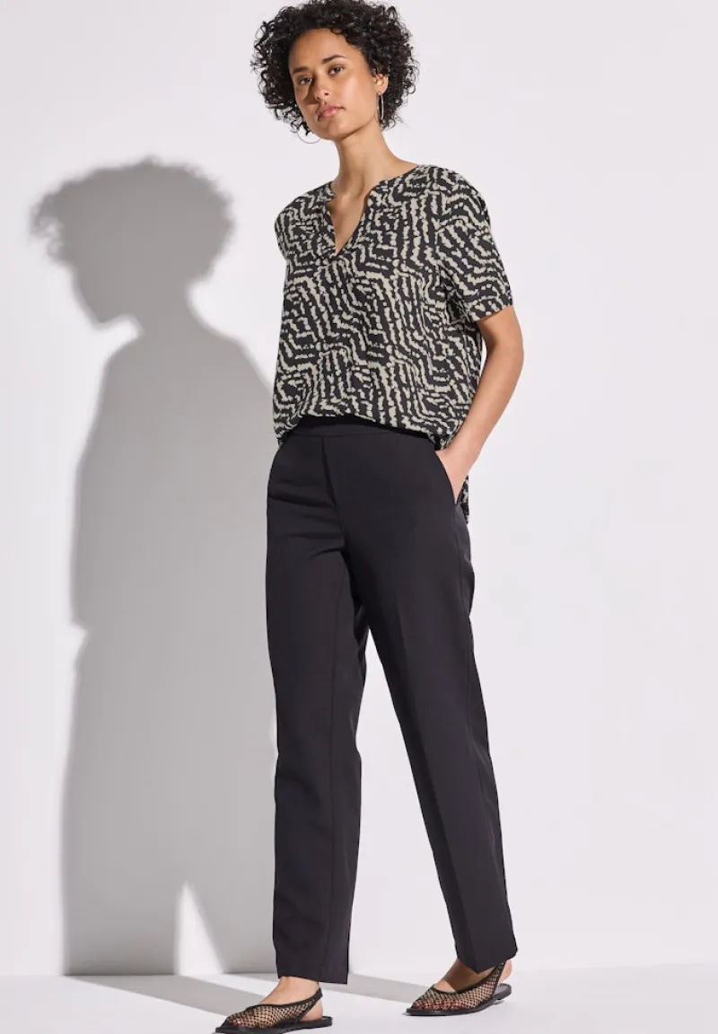 Street One Blusen*Bedruckte Bluse Black