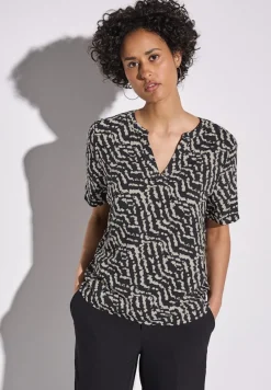 Street One Blusen*Bedruckte Bluse Black