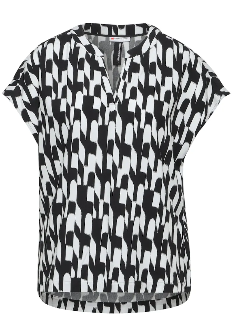 Street One Blusen*Bedruckte Bluse Black
