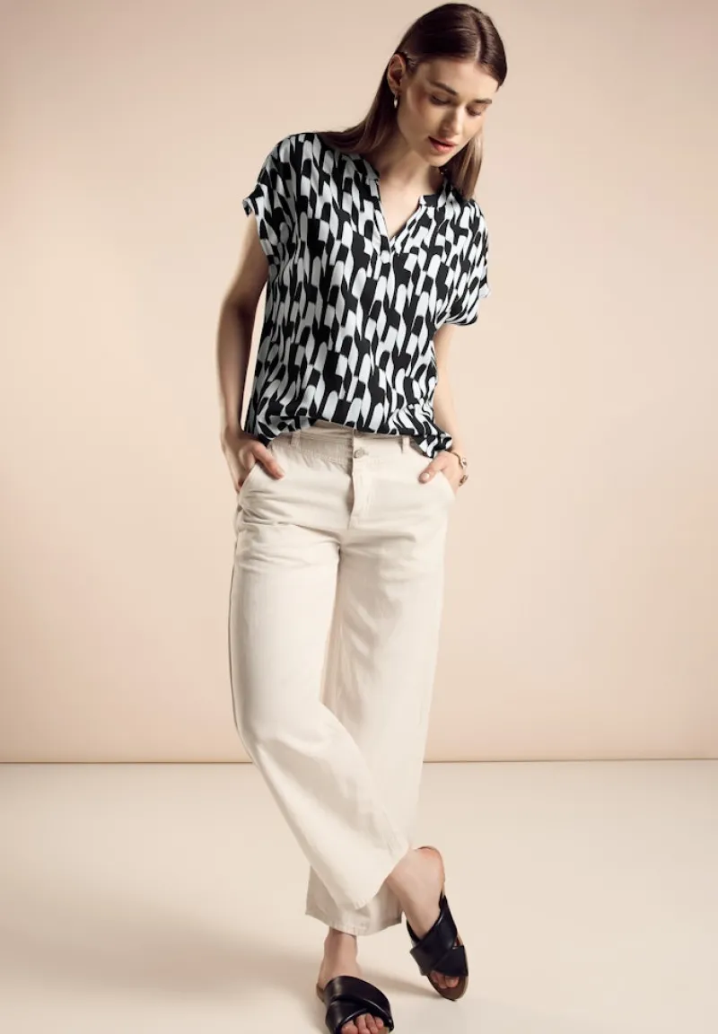 Street One Blusen*Bedruckte Bluse Black