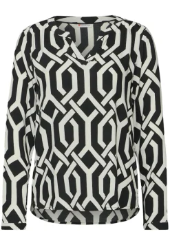 Street One Blusen*Bedruckte Bluse Black