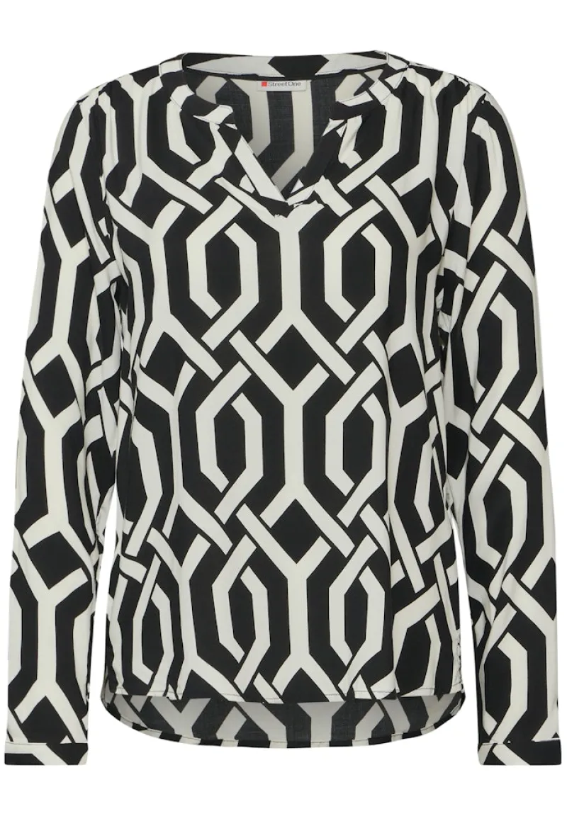 Street One Blusen*Bedruckte Bluse Black