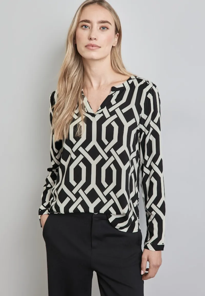 Street One Blusen*Bedruckte Bluse Black