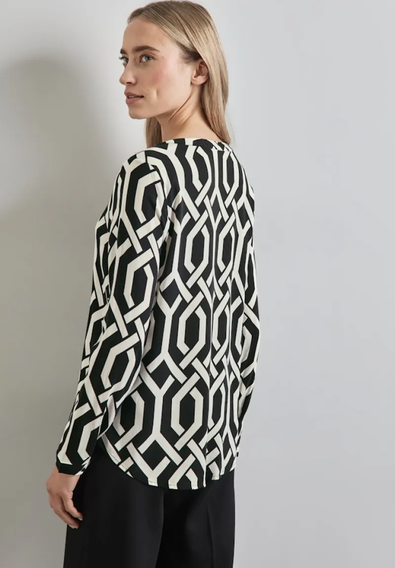 Street One Blusen*Bedruckte Bluse Black